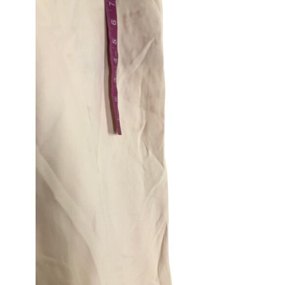 Theory Treeca Pants Crepe Pull On Mid Rise Straight Leg Ankle Trousers Rice 12 - Picture 6 of 9